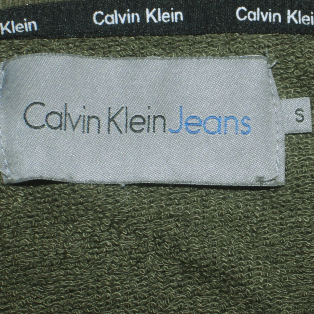 Calvin Klein Men's Green Small Pullover Sweatshirt