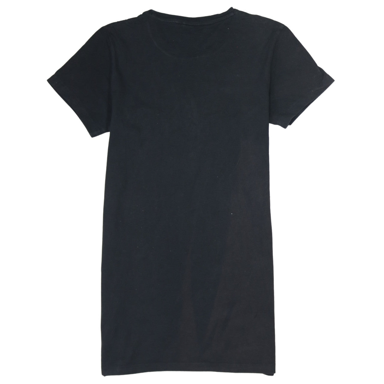 Adidas Womens Black T-Shirt Small Logo Crew Neck Short Sleeve