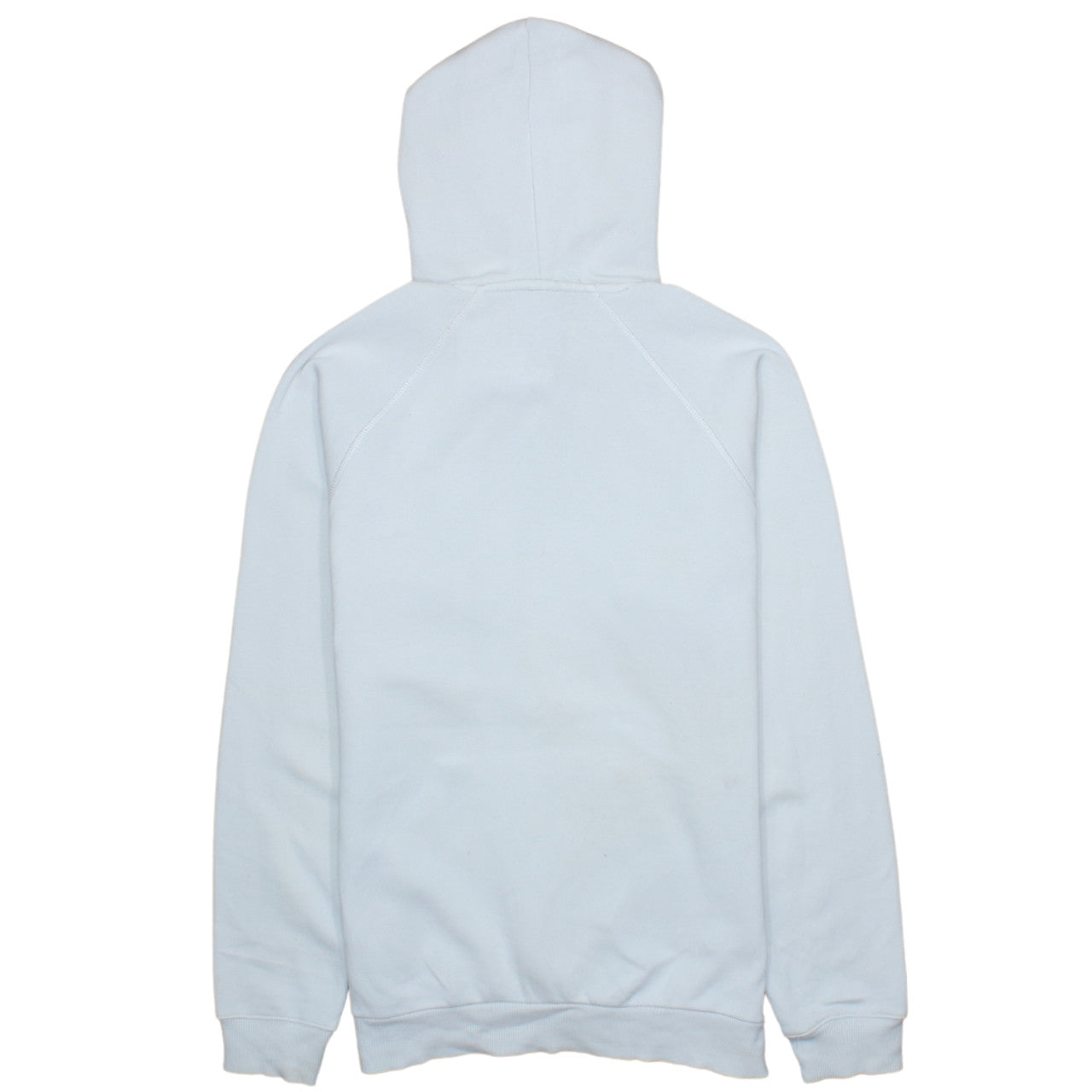 Adidas Men’s White Pullover Hoodie Small Logo Graphic Fleece