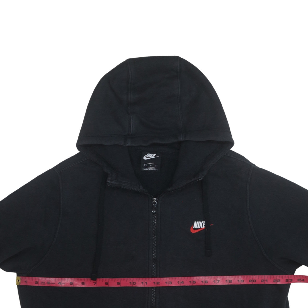 Nike Men's Black XL Full Zip Hoodie with Logo