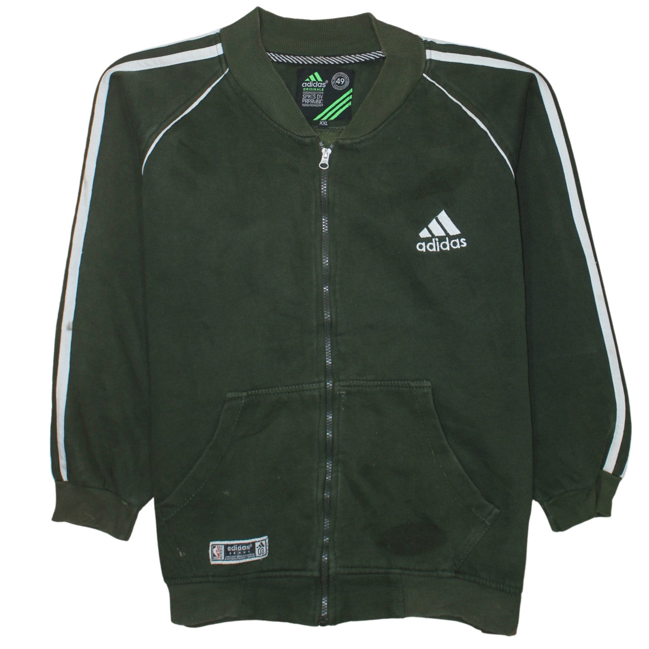 Adidas Originals Men's Green 2XL Track Jacket Full Zip