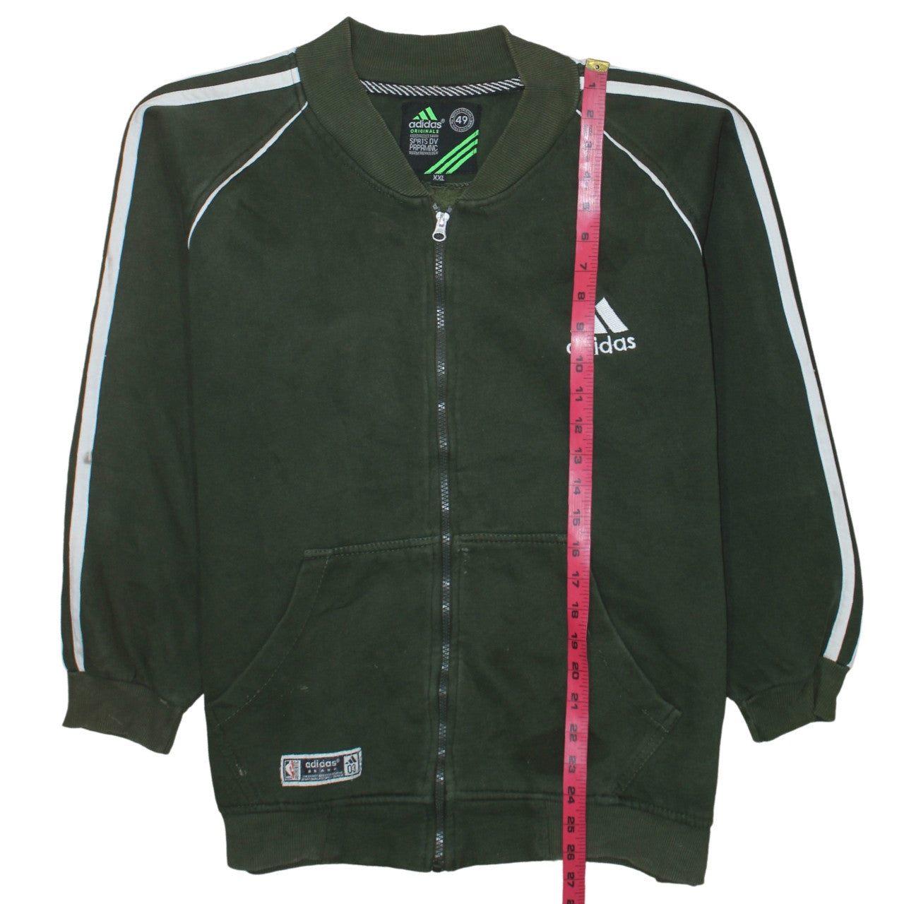 Adidas Originals Men's Green 2XL Track Jacket Full Zip
