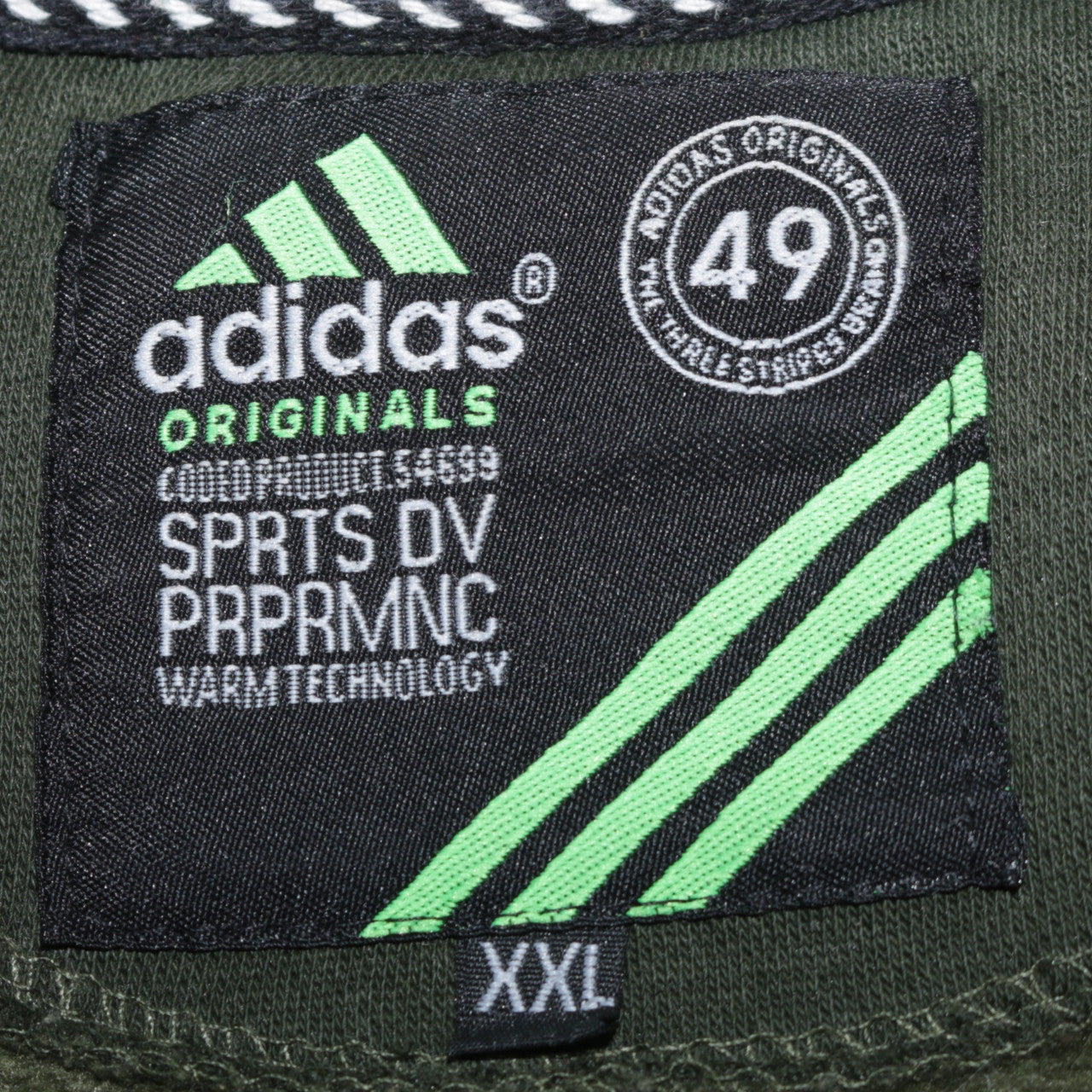 Adidas Originals Men's Green 2XL Track Jacket Full Zip