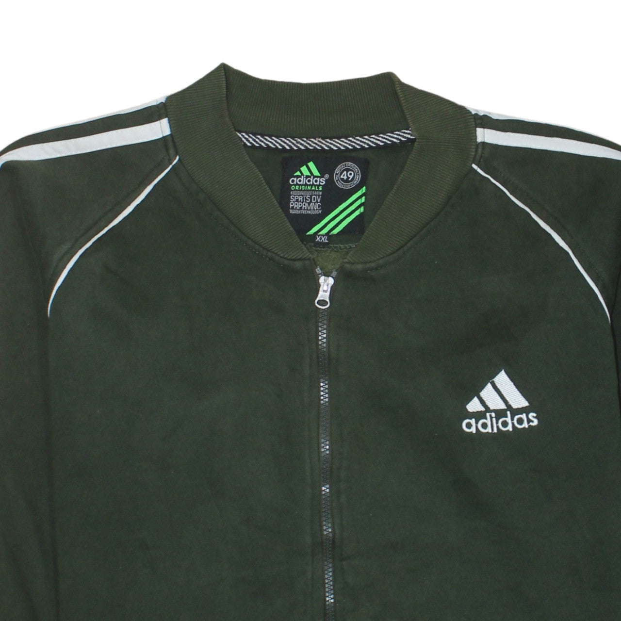 Adidas Originals Men's Green 2XL Track Jacket Full Zip