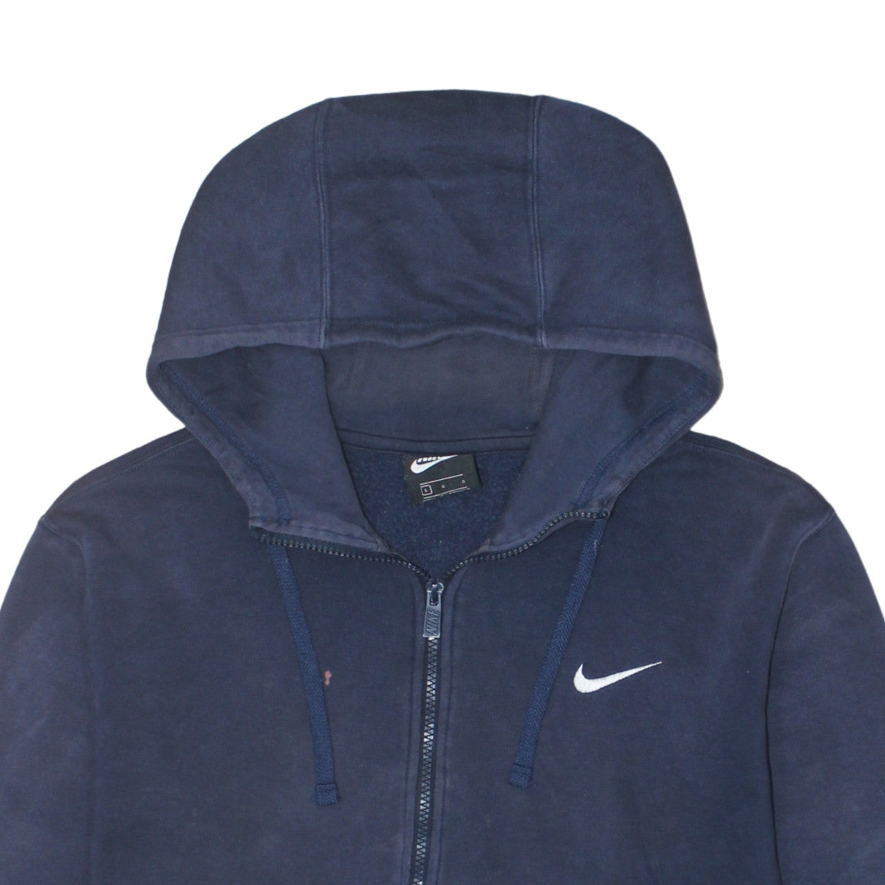 Nike Men's Blue Full Zip Hoodie L Lightweight Fleece Sportswear