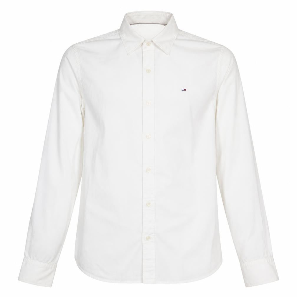 Hilfiger Denim Men's White Long Sleeve Button-Up Shirt Size S