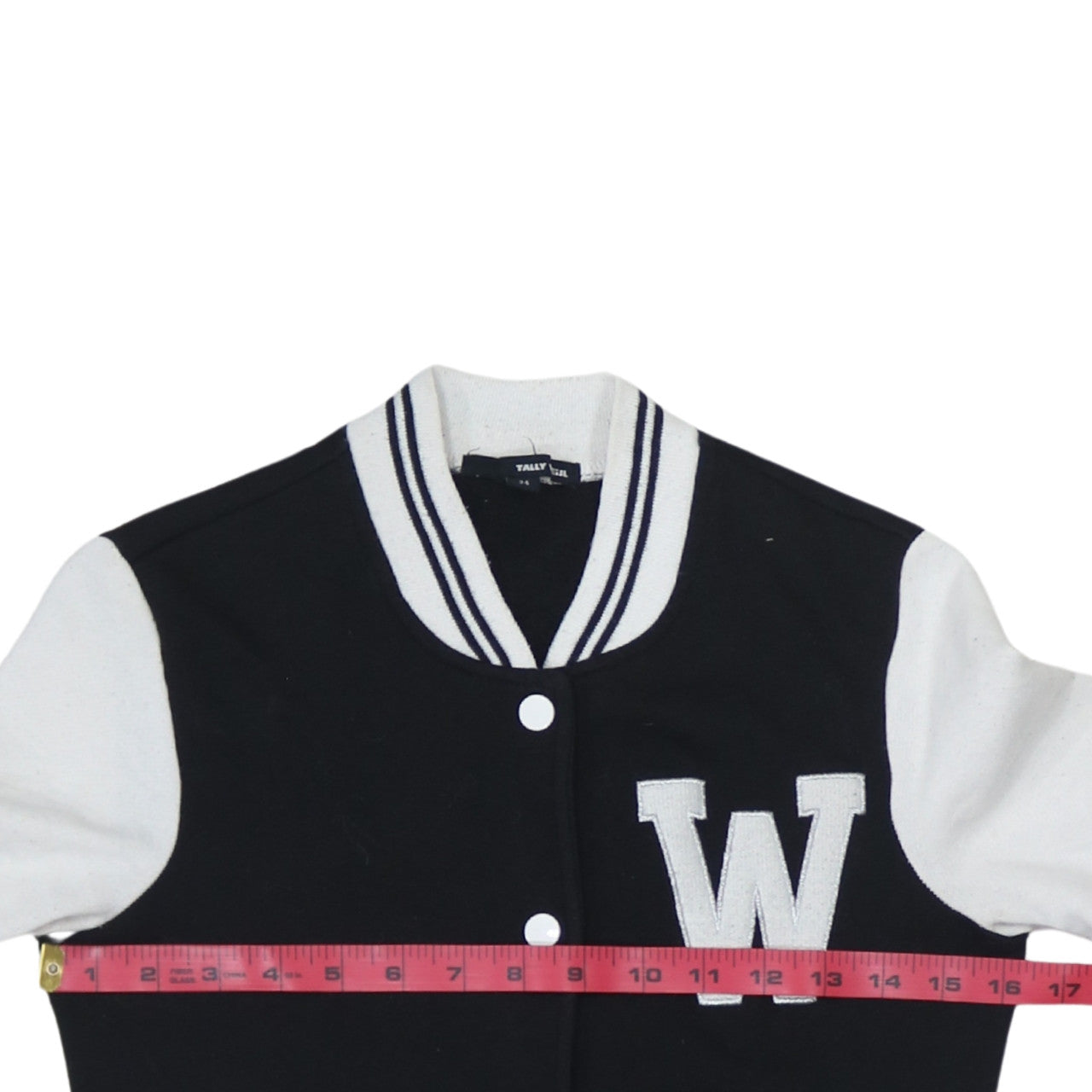 Tally Weijl Women's Black Varsity Jacket Size 6