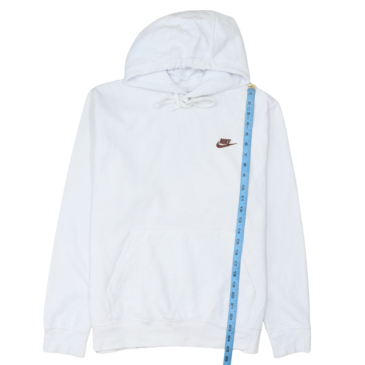 Nike Men's White Pullover Hoodie Medium Logo Sportswear