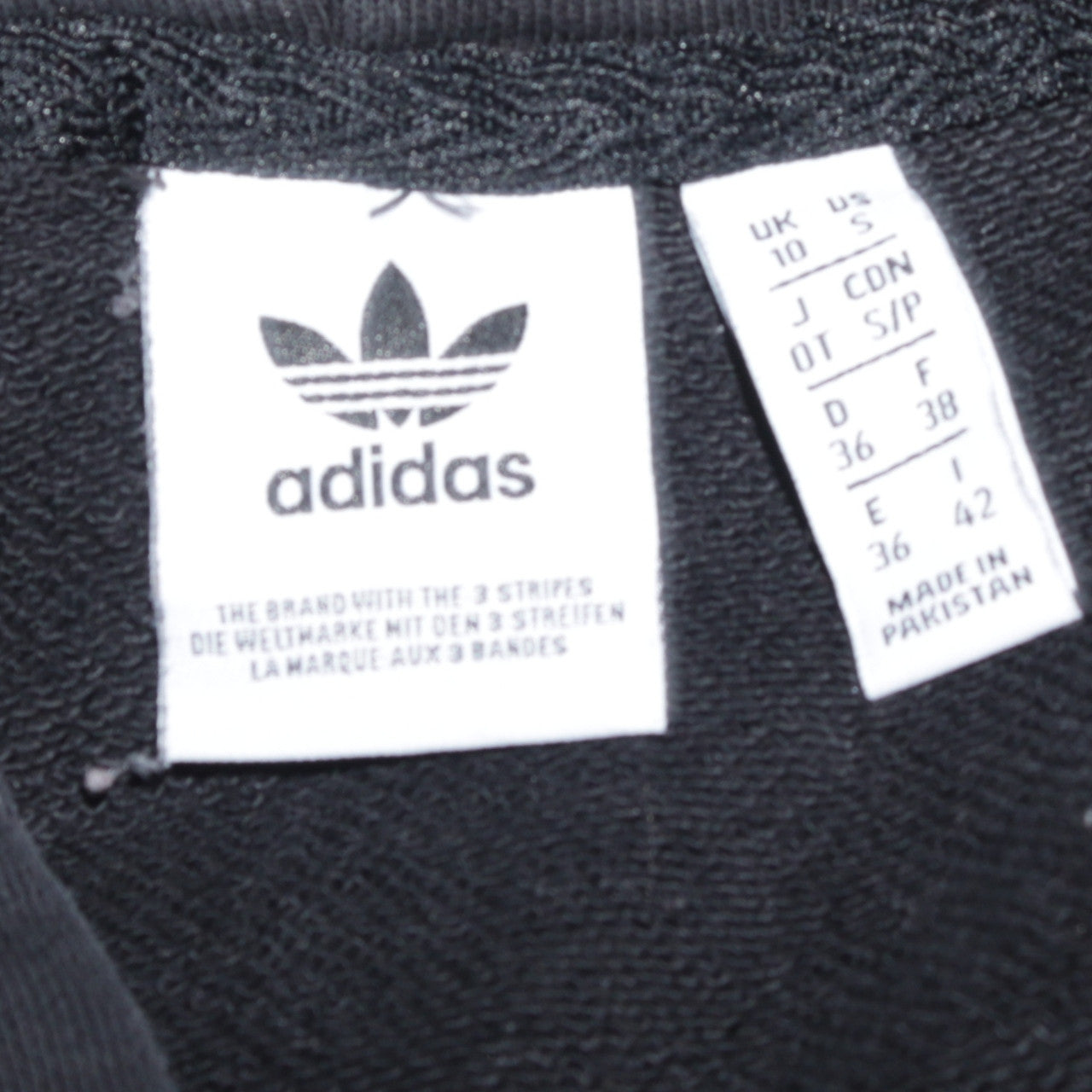 Adidas Womens Black Pullover Hoodie Size 10 Cotton Casual Sweatshirt