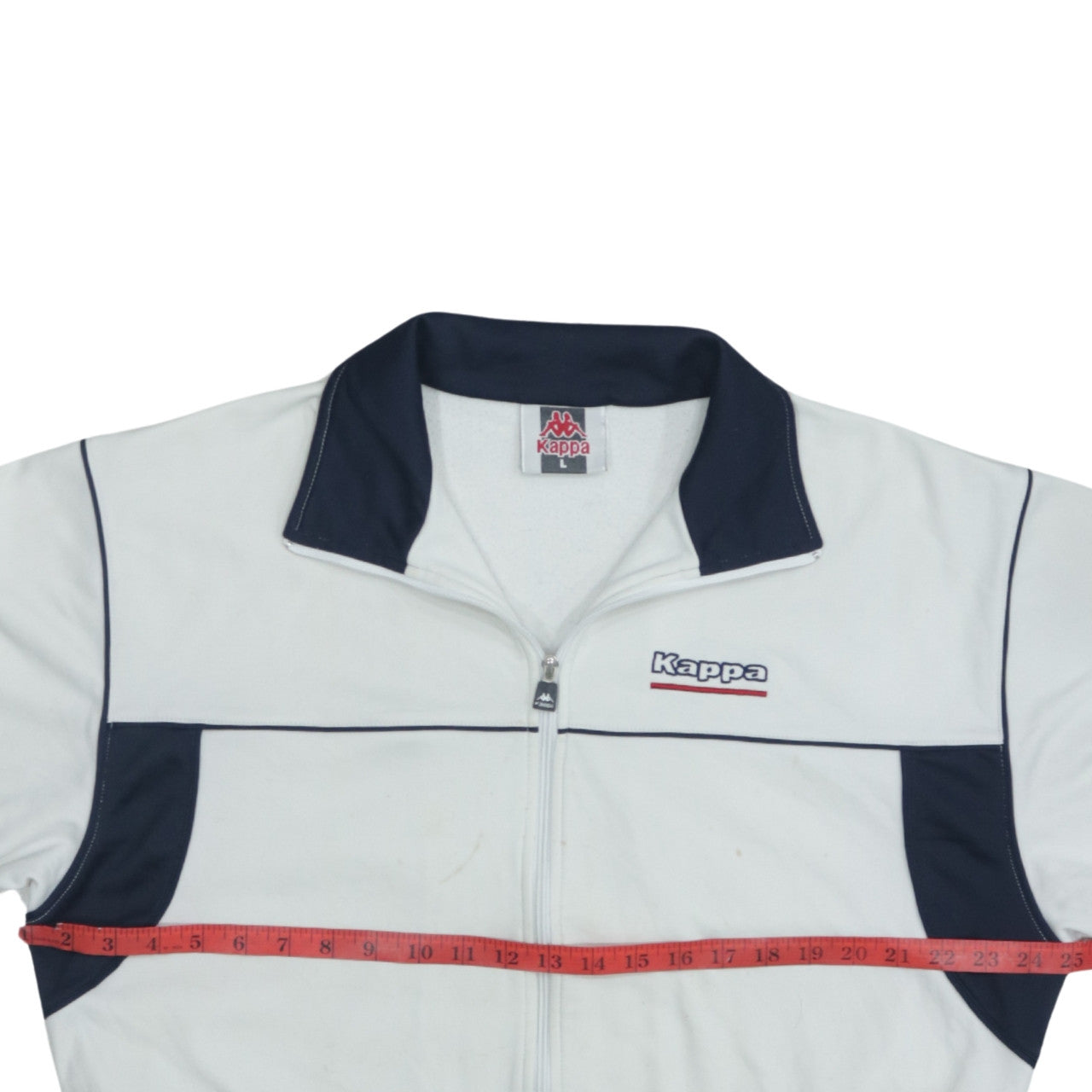 Kappa Men's White Track Jacket L Polyamide Blend Full Zip