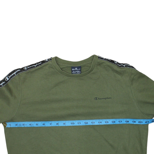 Champion Boys Green Logo Tape Pullover Sweatshirt 15-16 Years