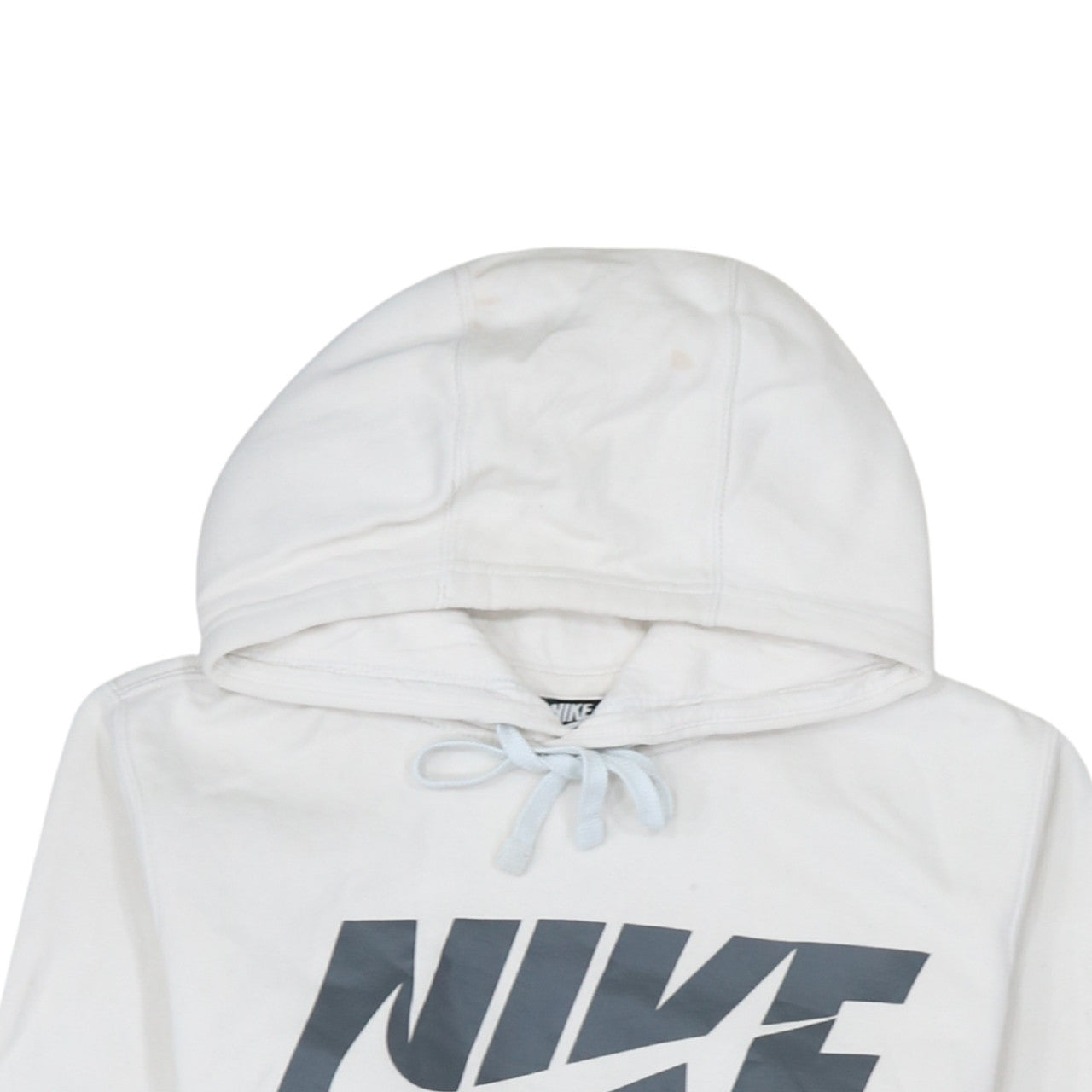 Nike Men's White Pullover Hoodie S Regular Fit Graphic Logo