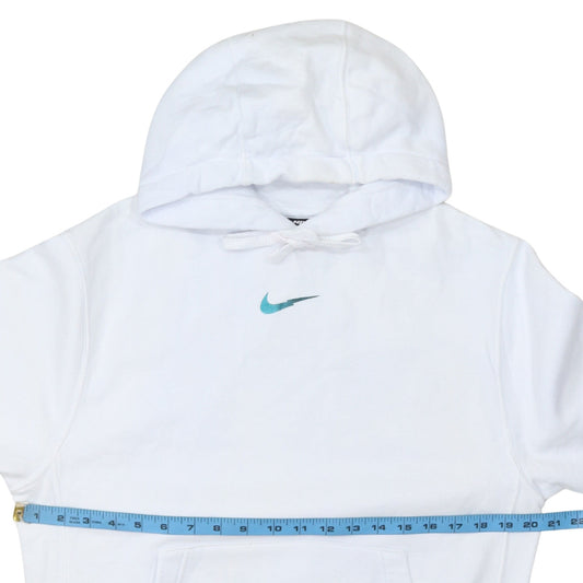 Nike Men's White Pullover Hoodie S Classic Fit Logo Sportswear