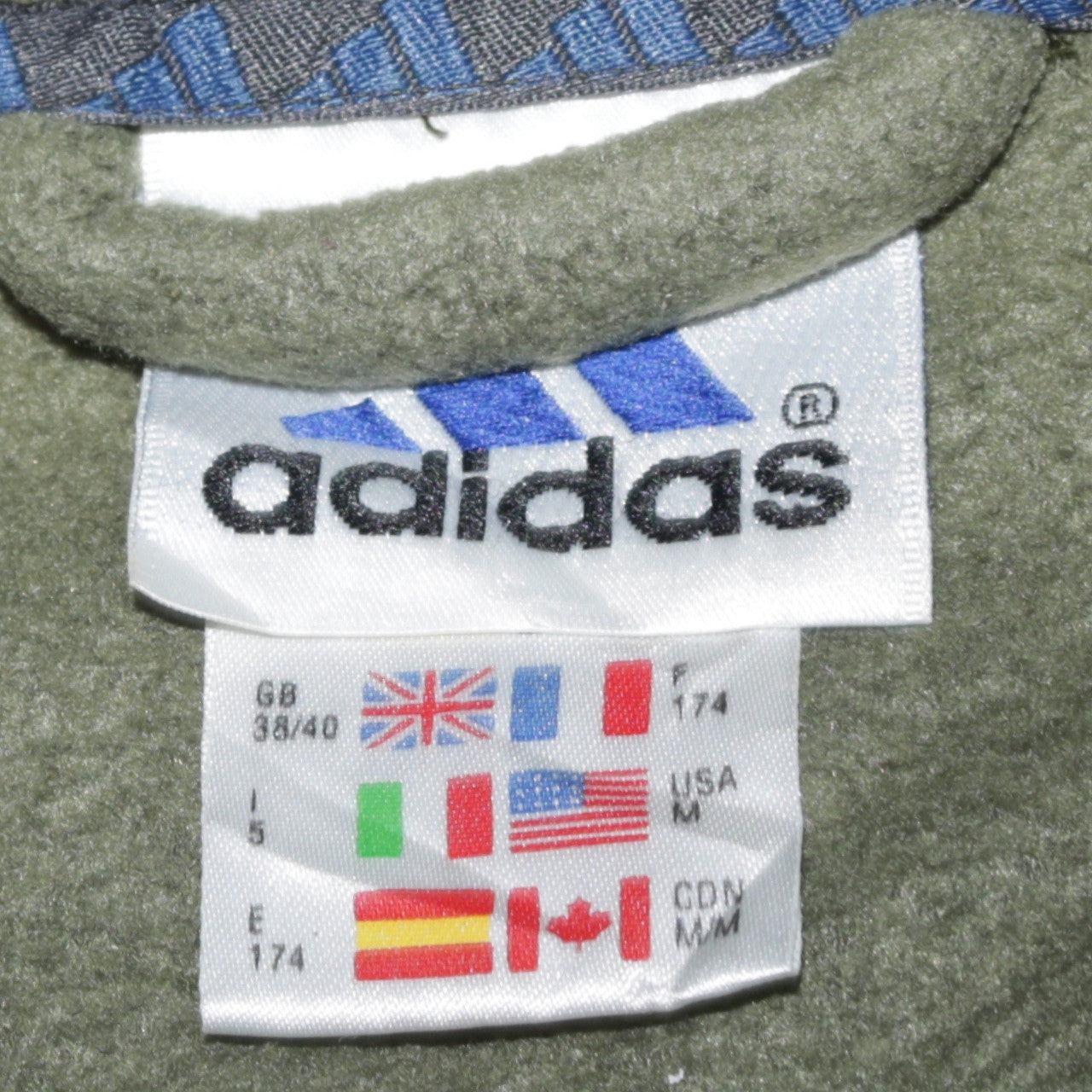 Adidas Men's Green Fleece 1/4 Zip Pullover Sweatshirt M