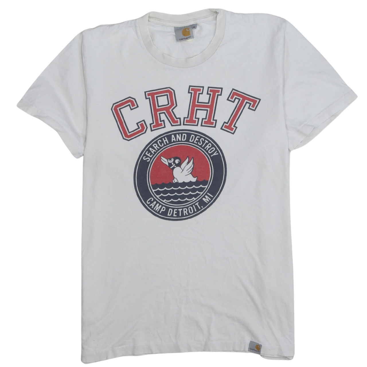 Carhartt Men's White CRHT Camp Detroit Graphic T-Shirt Size M