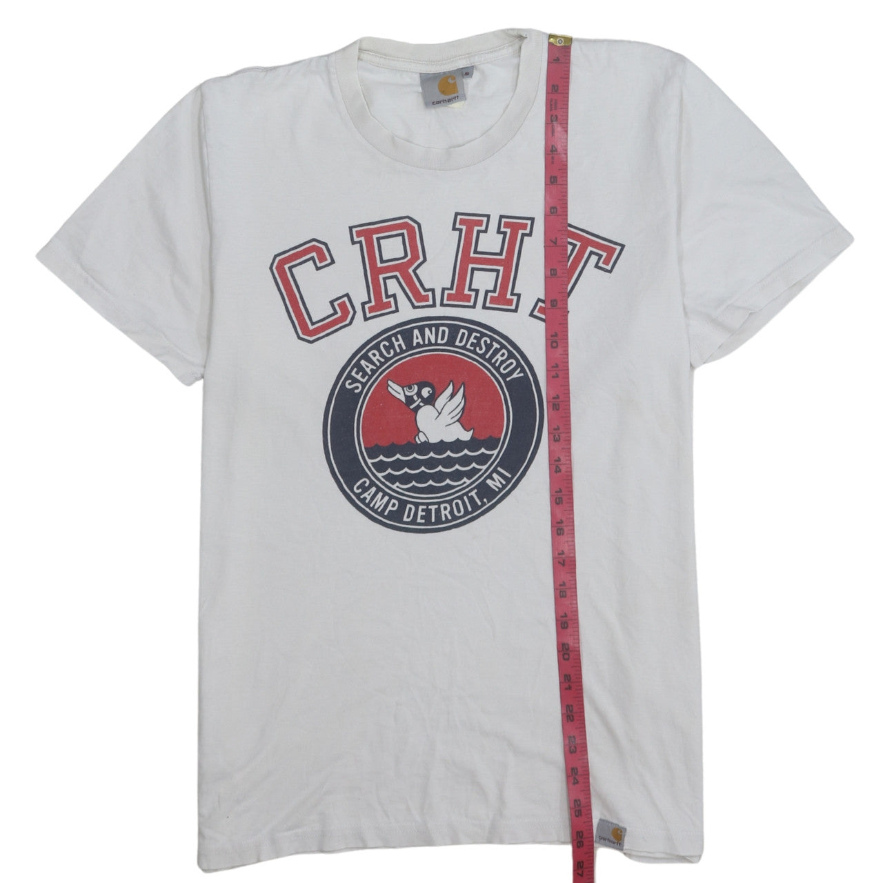 Carhartt Men's White CRHT Camp Detroit Graphic T-Shirt Size M