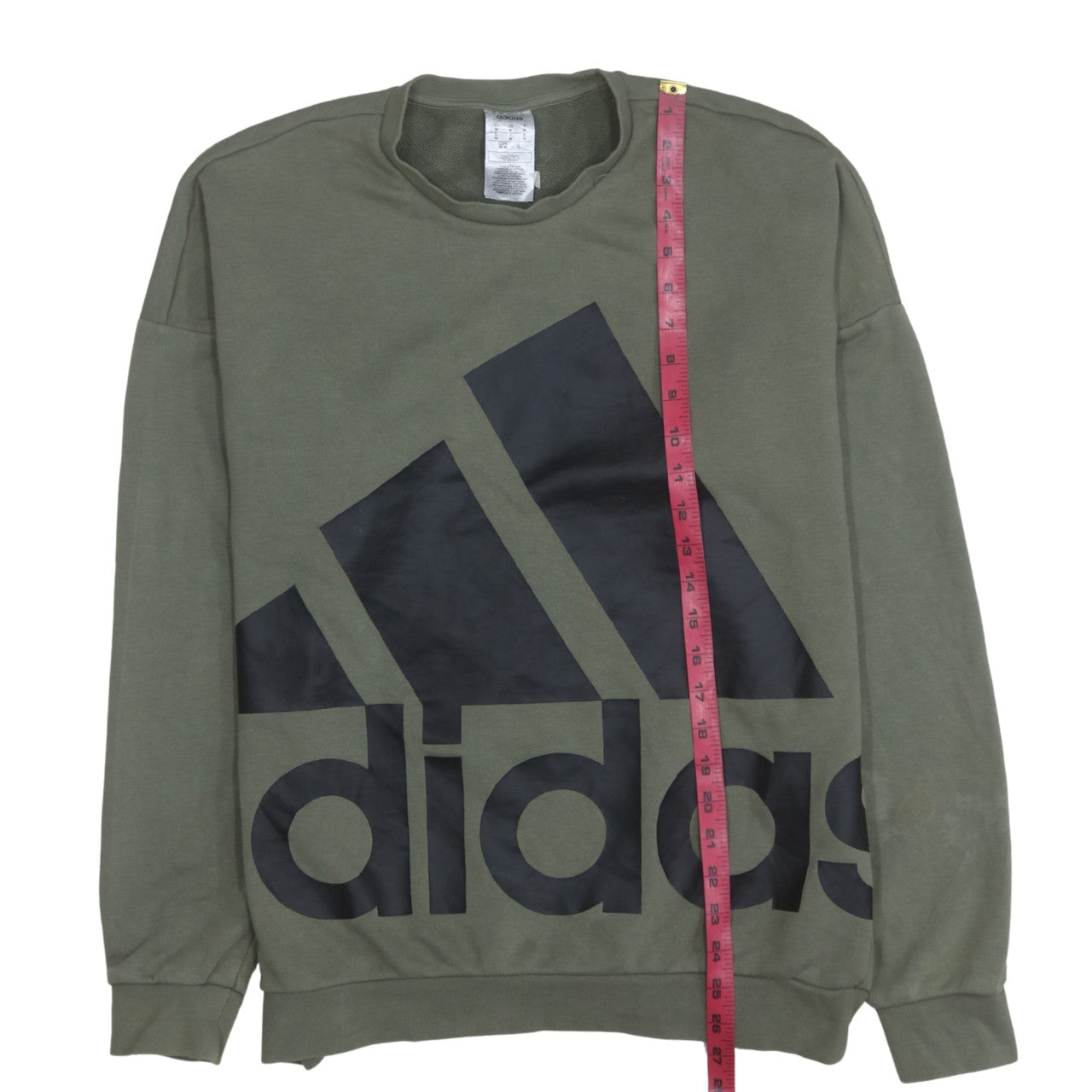 Adidas Men’s Green Logo Pullover Sweatshirt Size M