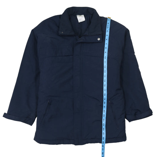 Adidas Men's Blue L Full Zip Lined Parka Jacket