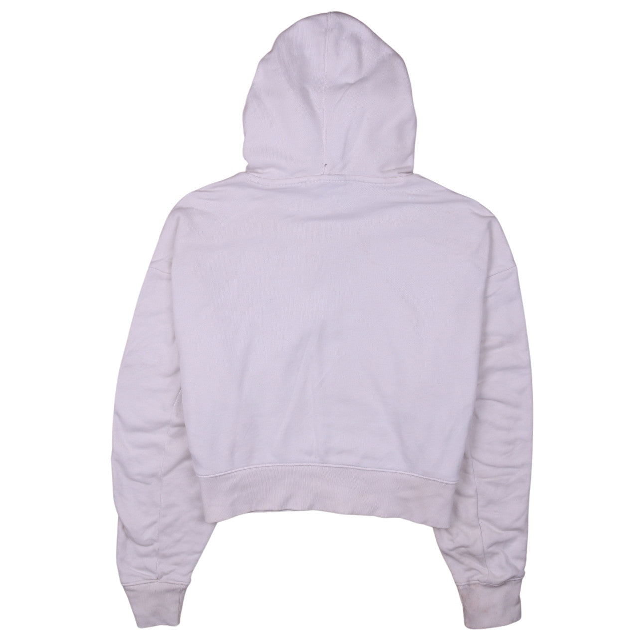 Adidas Women’s White Hoodie XS Cotton Blend 3-Stripes Pullover