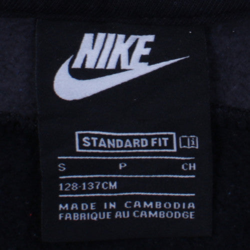 Nike Boys Black Full Zip Hoodie Sweatshirt - Size S (128-137cm)