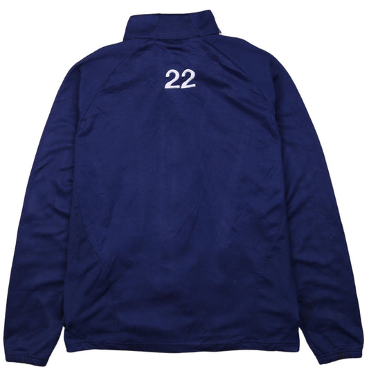 Adidas Boys Blue Football Track Jacket Size 13-14 Years Full Zip