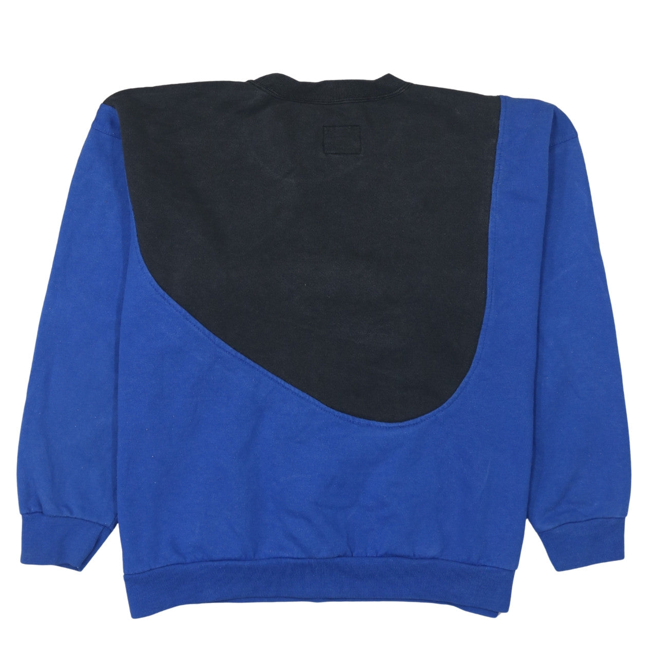 Nike Womens Blue & Black Colourblock Logo Crew Neck Sweatshirt M
