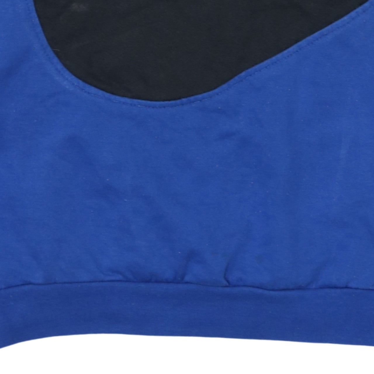Nike Womens Blue & Black Colourblock Logo Crew Neck Sweatshirt M