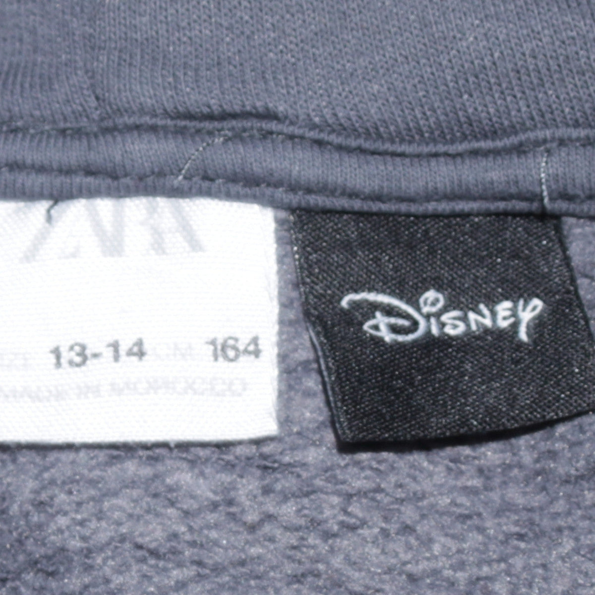 Zara Girls Grey Disney Hoodie 13-14 Years Pullover Sequin Funny Moments