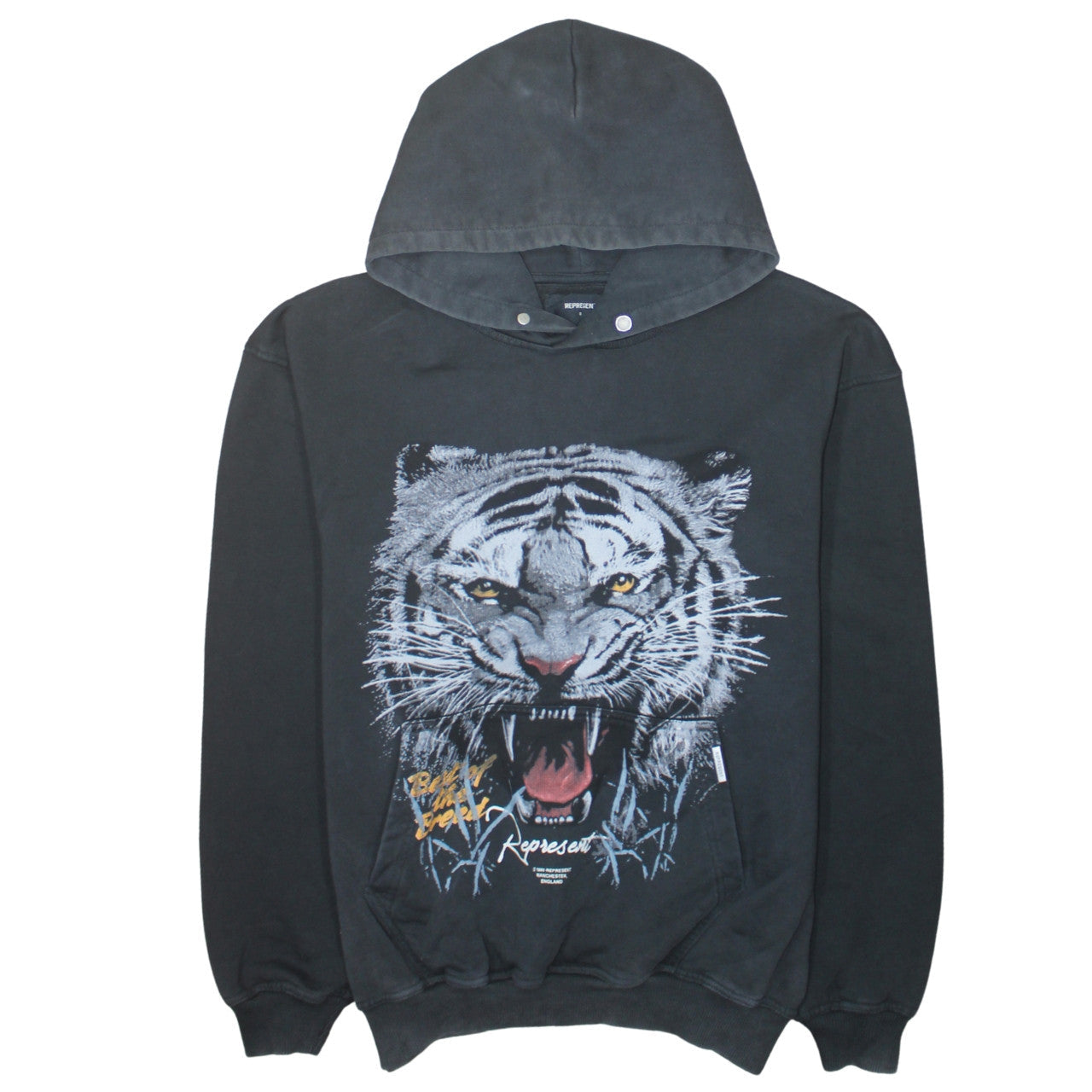 Represent Men's Black Tiger Graphic Pullover Hoodie Size S