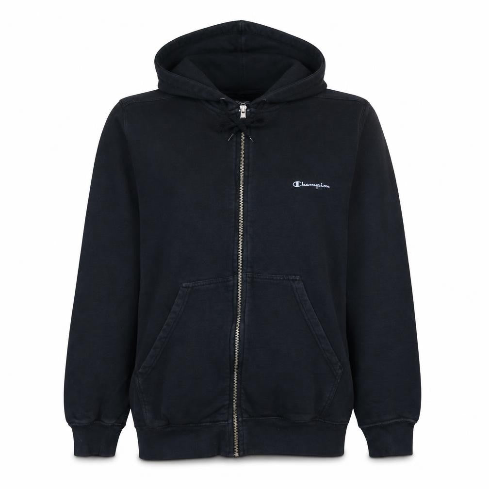 Champion Women's Black Full Zip Hoodie L Cotton Classic Fit