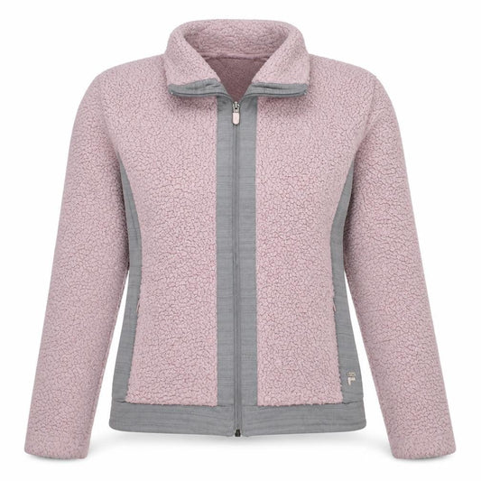 Fila Women Pink Fleece Full Zip Sport Jacket Size S