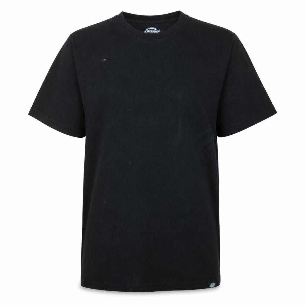 Dickies Men's Black Cotton Crew Neck Short Sleeve T-Shirt Medium
