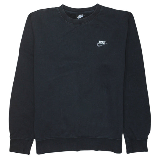 Nike Men's Black Crew Neck Cotton Sweatshirt Size S