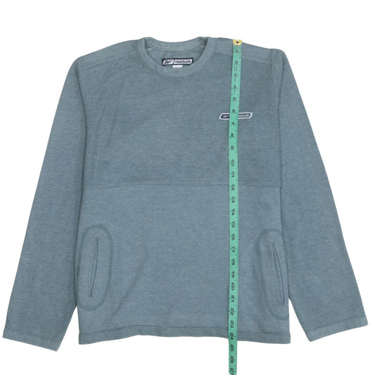 Reebok Women Blue Size 12 Pullover Sweatshirt Crew Neck Long Sleeve