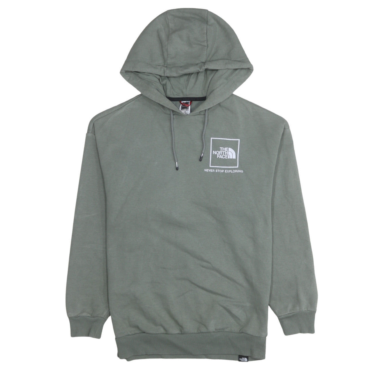 The North Face Womens Green Pullover Hoodie Medium Logo Print Casual