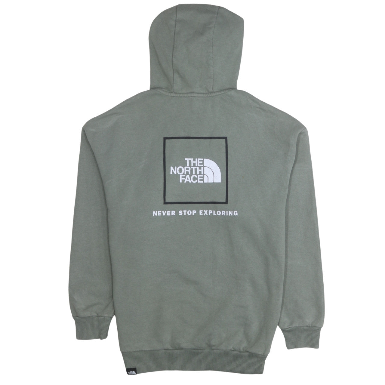 The North Face Womens Green Pullover Hoodie Medium Logo Print Casual