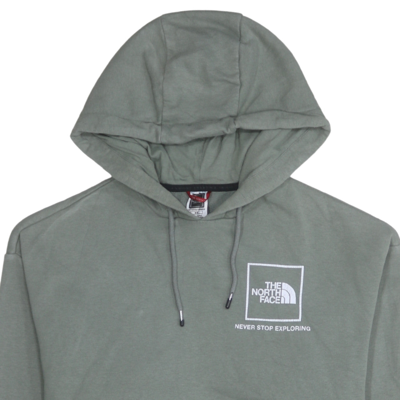 The North Face Womens Green Pullover Hoodie Medium Logo Print Casual