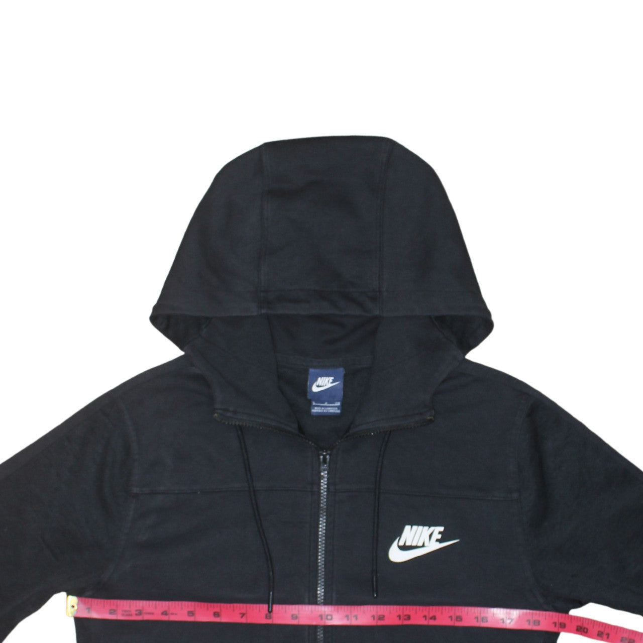 Nike Men's Black Full Zip Hoodie Small Sportswear Cotton Blend