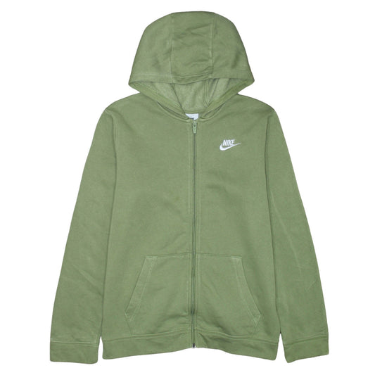 Nike Boys Green Full Zip Hoodie XL Fleece Sweatshirt