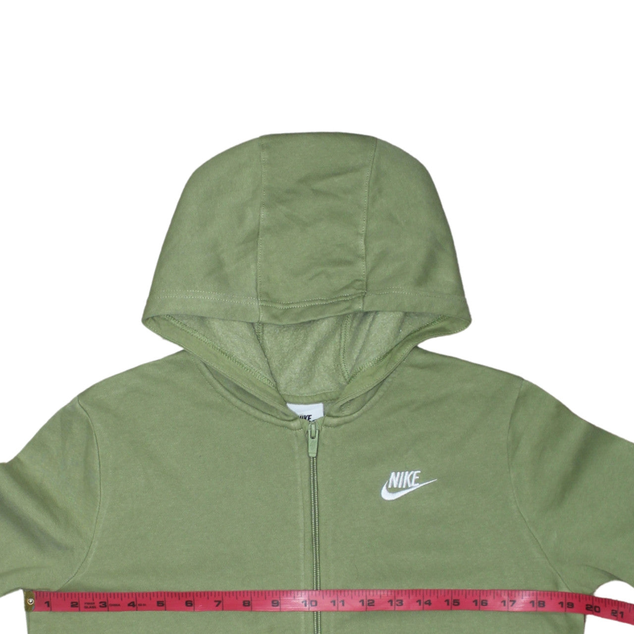 Nike Boys Green Full Zip Hoodie XL Fleece Sweatshirt