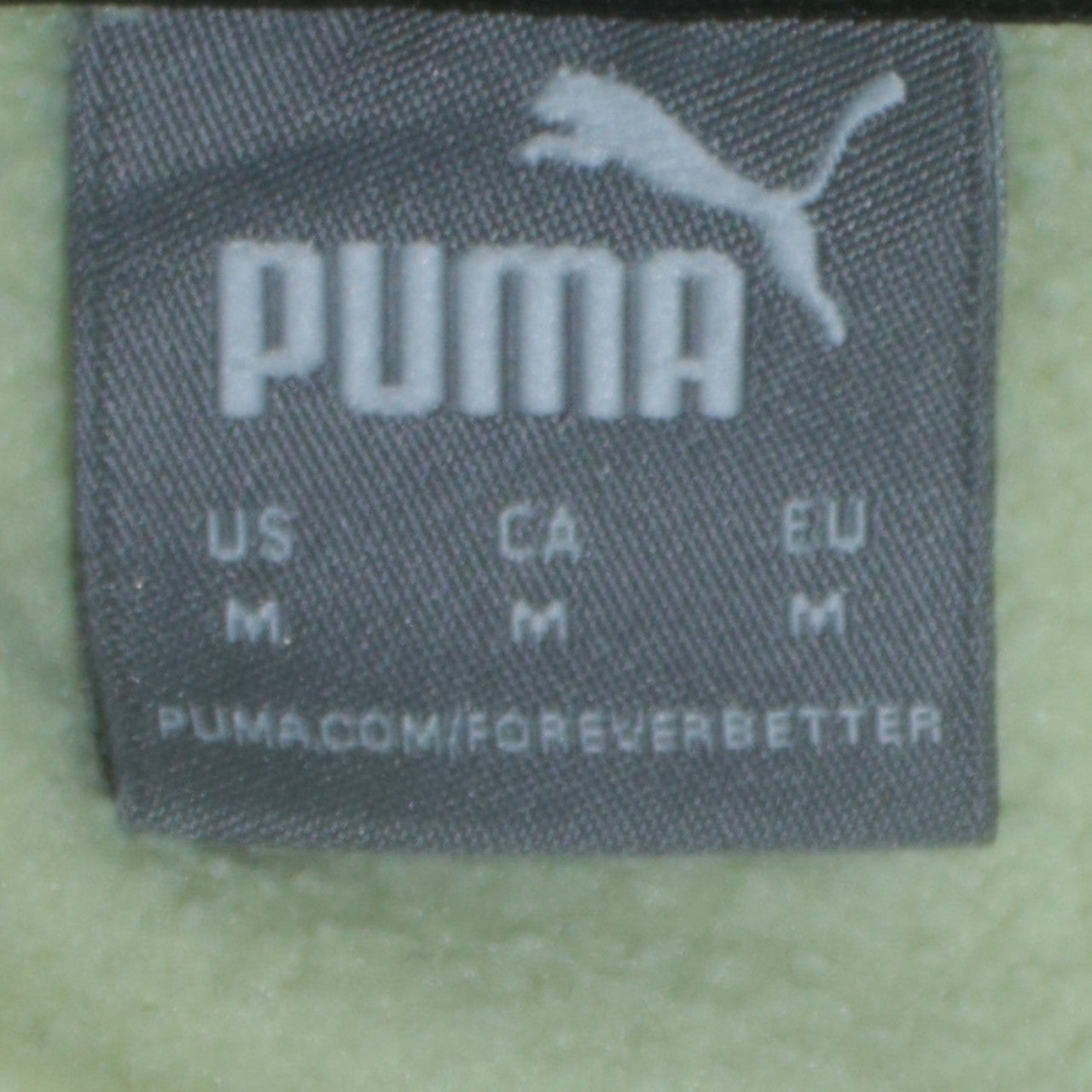 Puma Men's Yellow Pullover Hoodie M Logo Fleece Sweatshirt