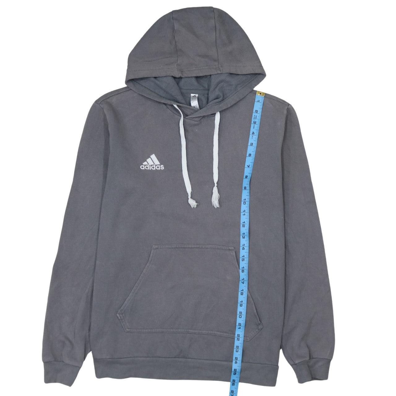 Adidas Men's Grey Pullover Hoodie Small Fleece Sportswear
