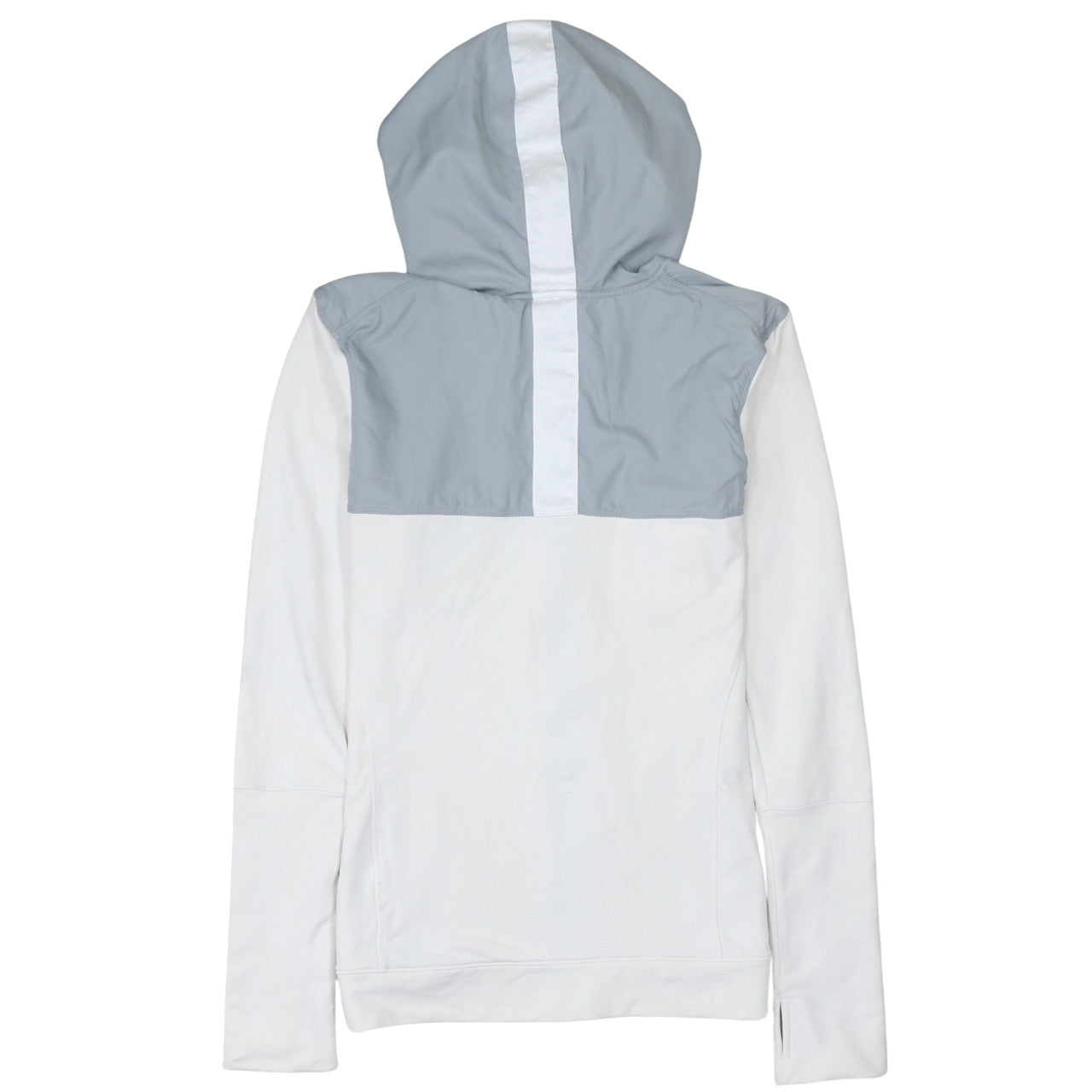 Nike Women's Grey White Full Zip Hoodie Size L 16/18 Hooded Sportswear