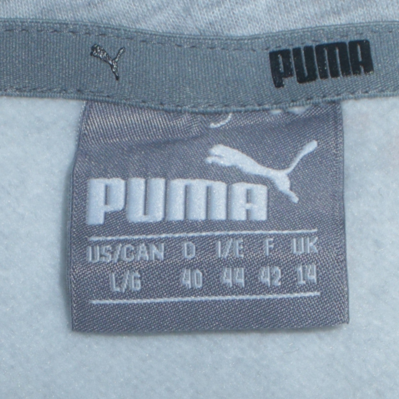 Puma Women Grey Logo Pullover Hoodie Size 14 Cotton Blend