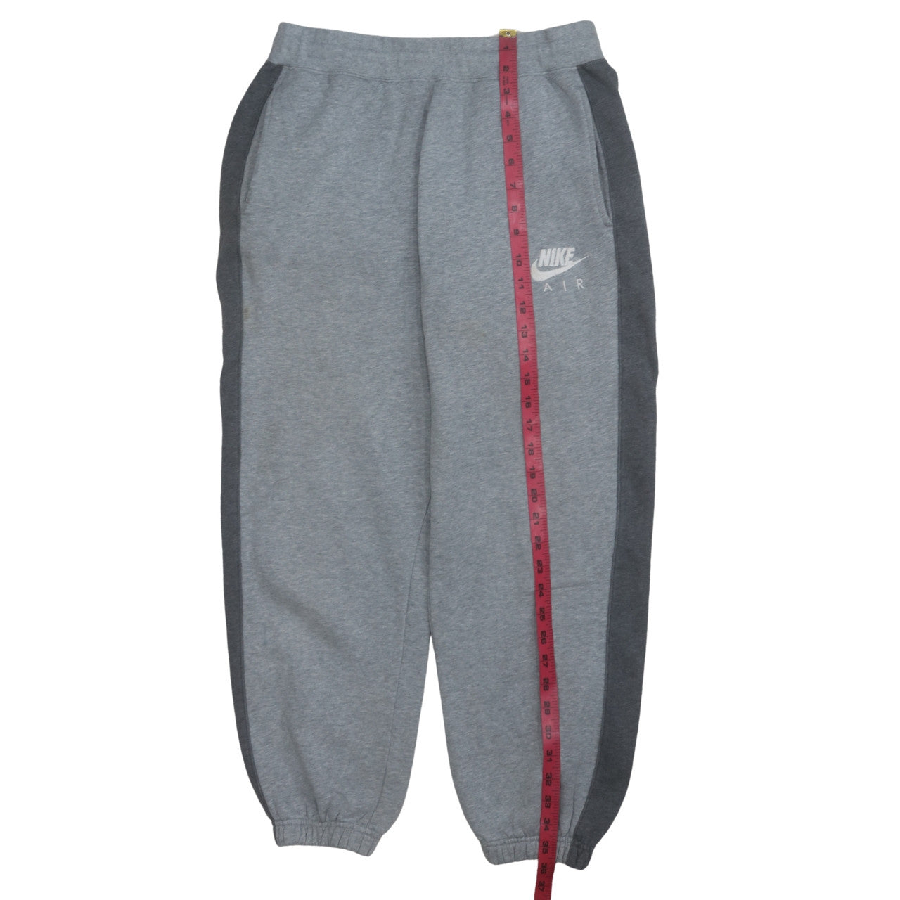 Nike Air Men's Grey Sweatpants M Regular Fit Elastic Waist