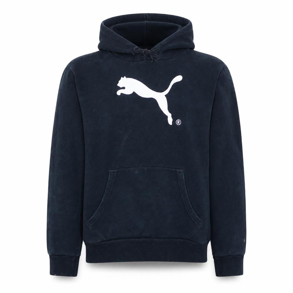 Puma Men Black Pullover Hoodie M Regular Fit Fleece Sportswear