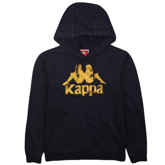 Kappa Boys Black Pullover Hoodie Medium Logo Fleece Sweatshirt