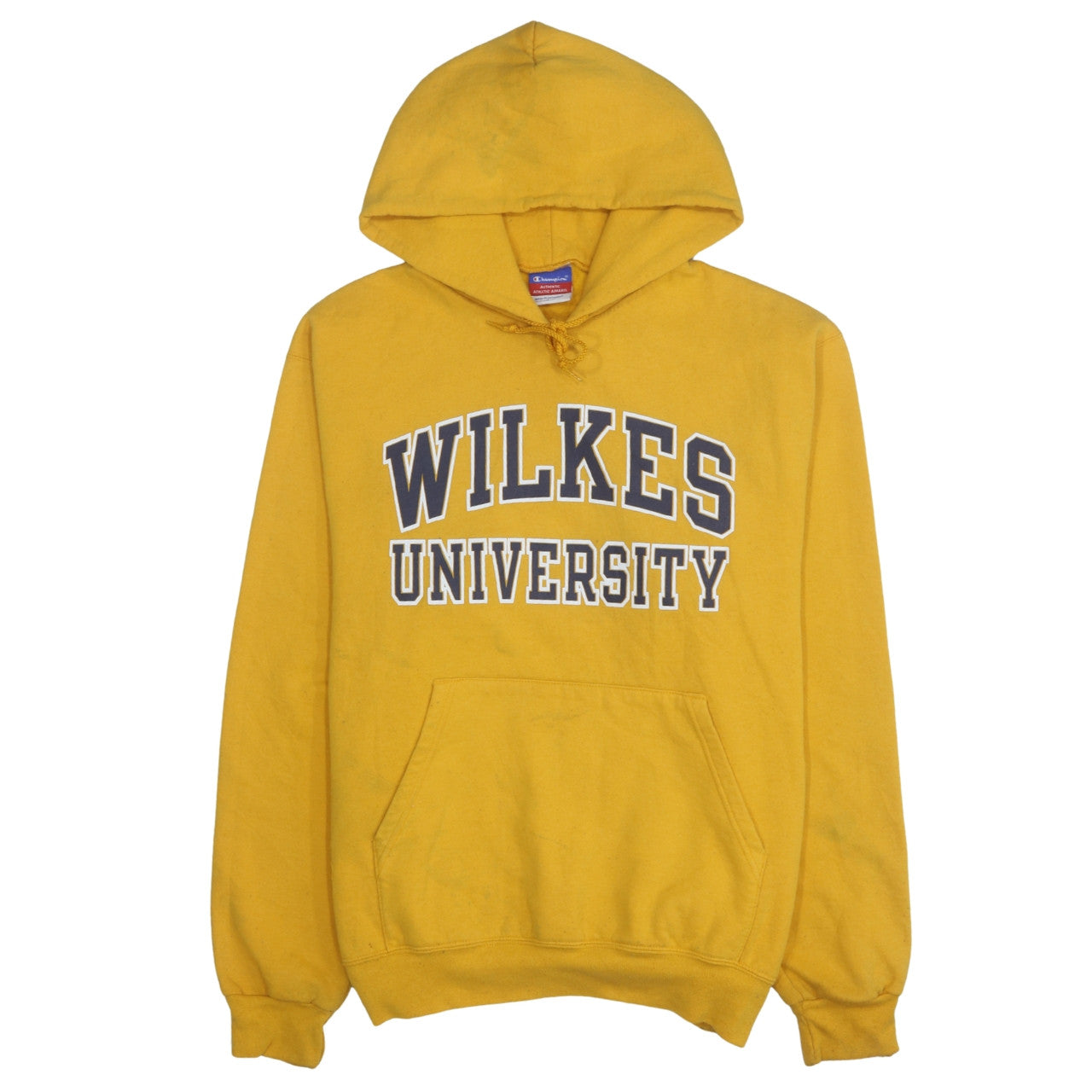Champion Men's Yellow Pullover Hoodie Wilkes University L