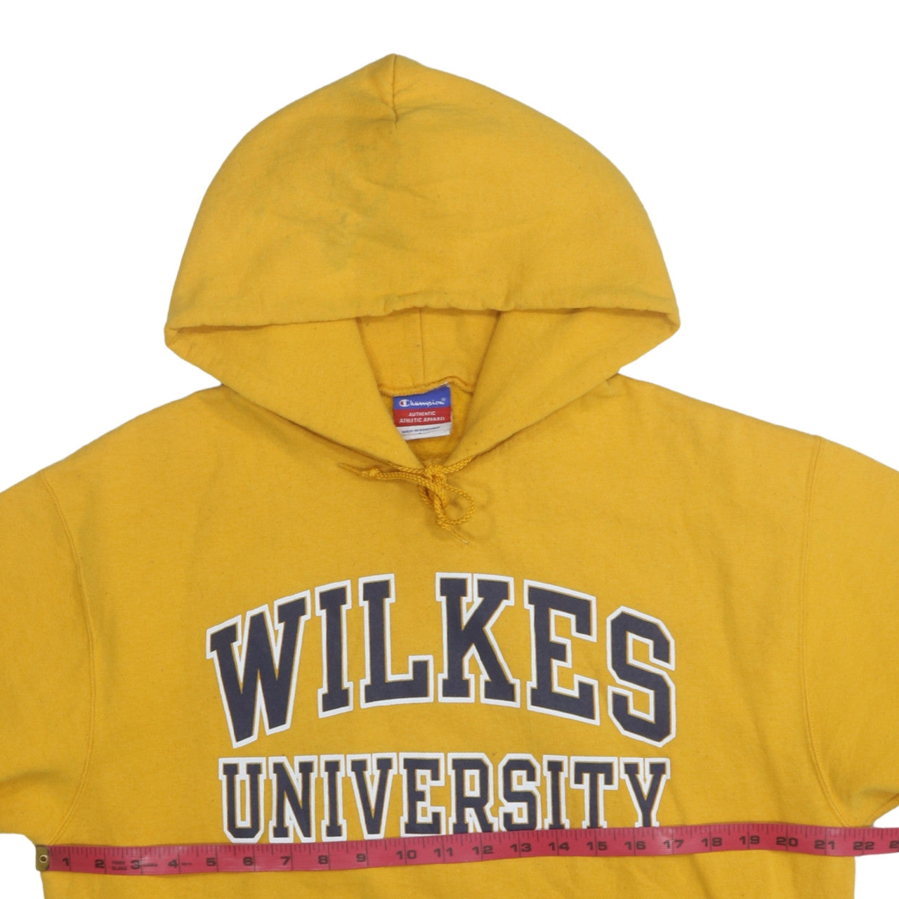 Champion Men's Yellow Pullover Hoodie Wilkes University L