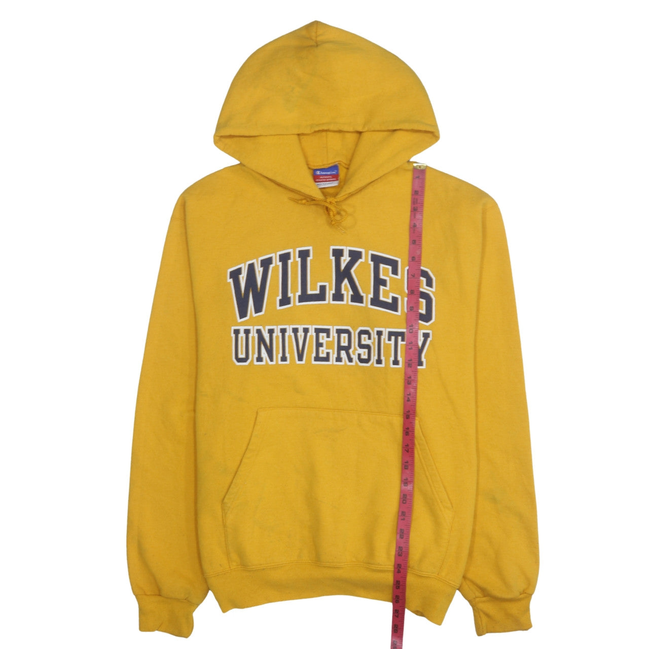 Champion Men's Yellow Pullover Hoodie Wilkes University L